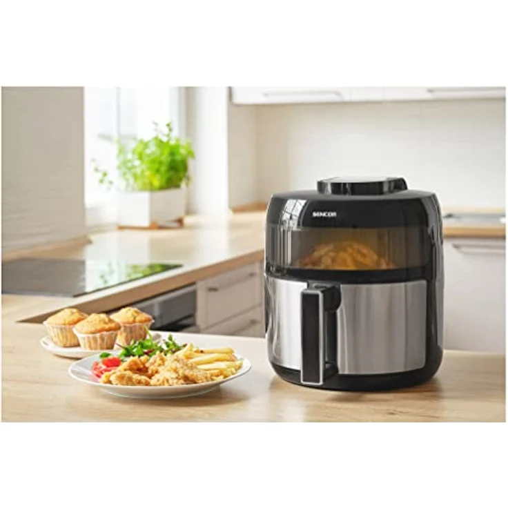 Sencor SFR 5010BK Heißluftfritteuse, kompakt und leicht zu reinigen, schwarz – Bild 4