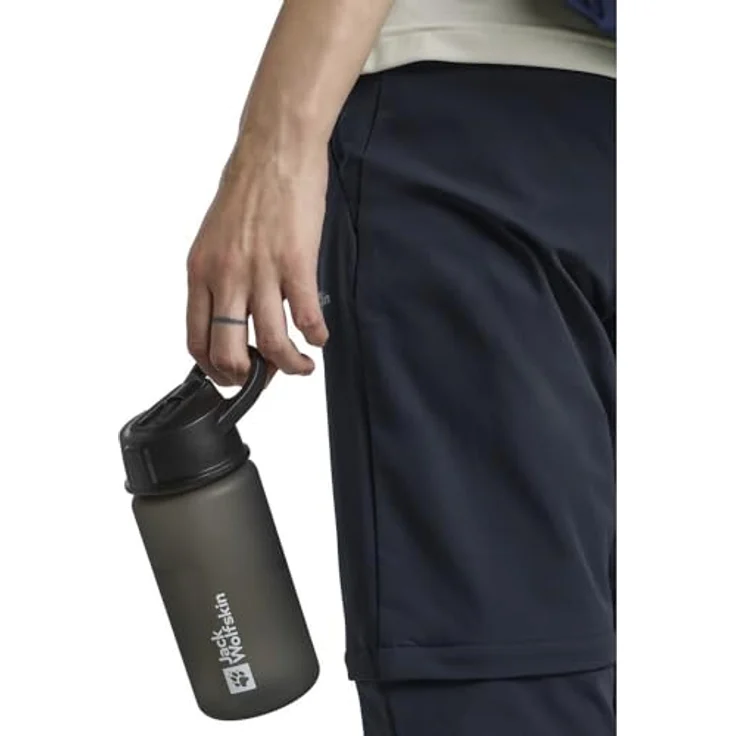 Jack Wolfskin SAIMA STRAW 0.5L Trinkflasche, auslaufsicherer Strohhalmdeckel, griffige Hülle – Bild 4