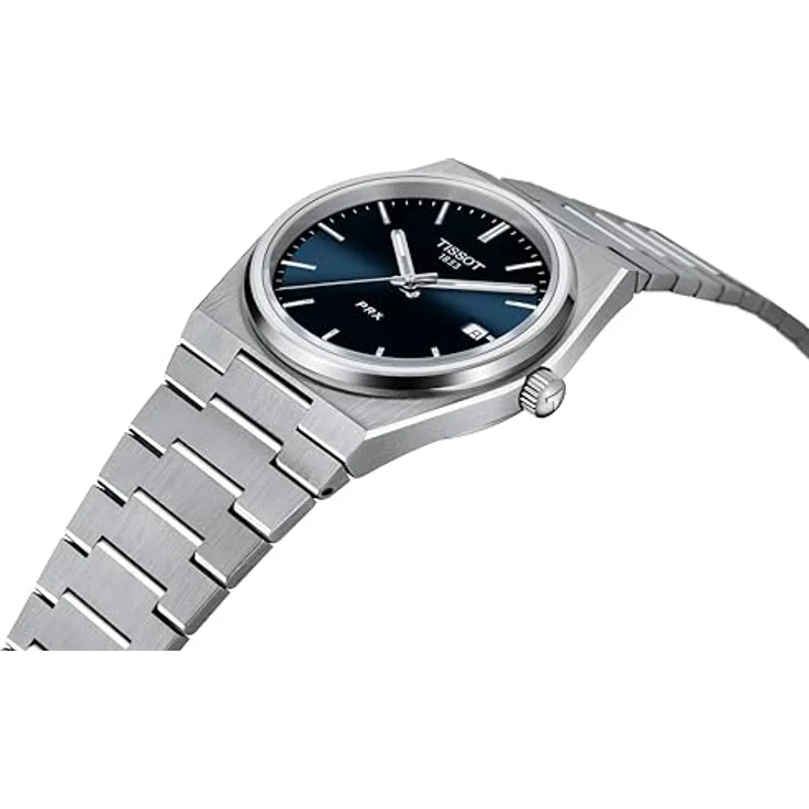 Tissot PRX T137.410.11.041.00, Herren-Armbanduhr mit blauem Ziffernblatt, Edelstahlgehäuse Ø 40mm, Quarz-Uhrwerk, Saphirglas, 10 bar wasserdicht – Bild 5