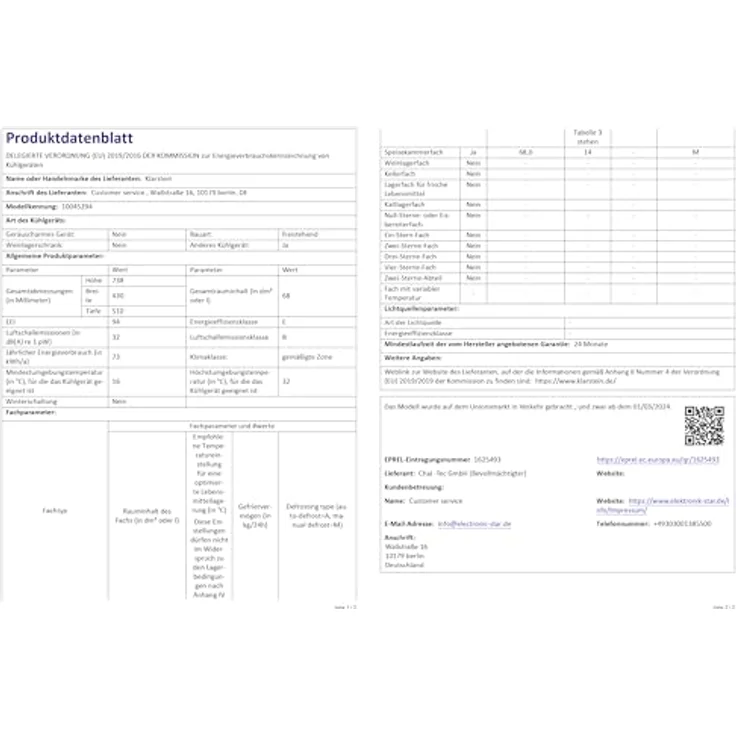 Klarstein Matterhorn 68, Minikühlschrank mit 68 Litern, 35 dB, kompakt und abschließbar – Bild 8