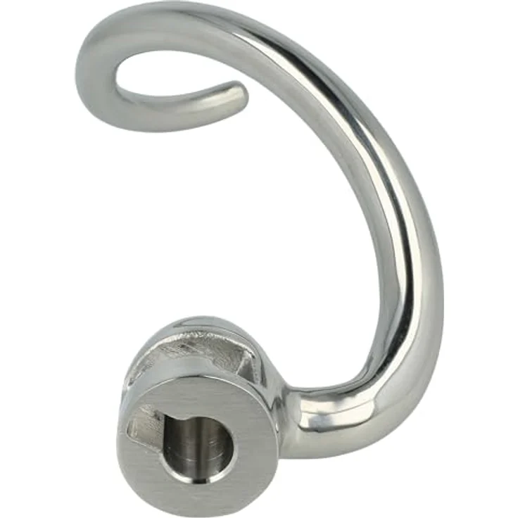 vhbw Knethaken kompatibel mit KitchenAid KSM152, KSM151PS, KSM154, KSM153 - Edelstahl Rührhaken 18 x 6 cm, silber, mit Antihaftbeschichtung – Bild 4