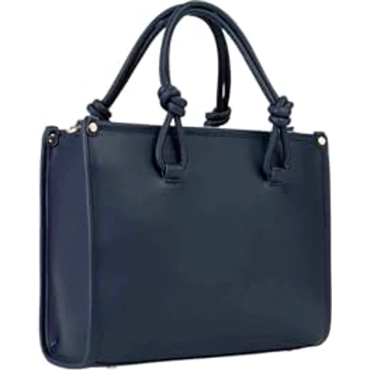 Valentino Aella Handtasche 32 cm, Henkeltasche aus 100% Polyurethan, blau – Bild 3