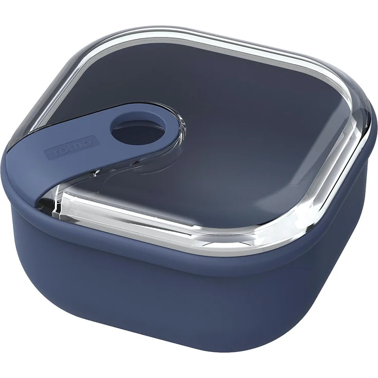 Rotho Frischhaltedose Ela, eckig, 2l, 100% auslaufsicher und luftdicht, Midnight blau, 19,5x19,5x10,5cm