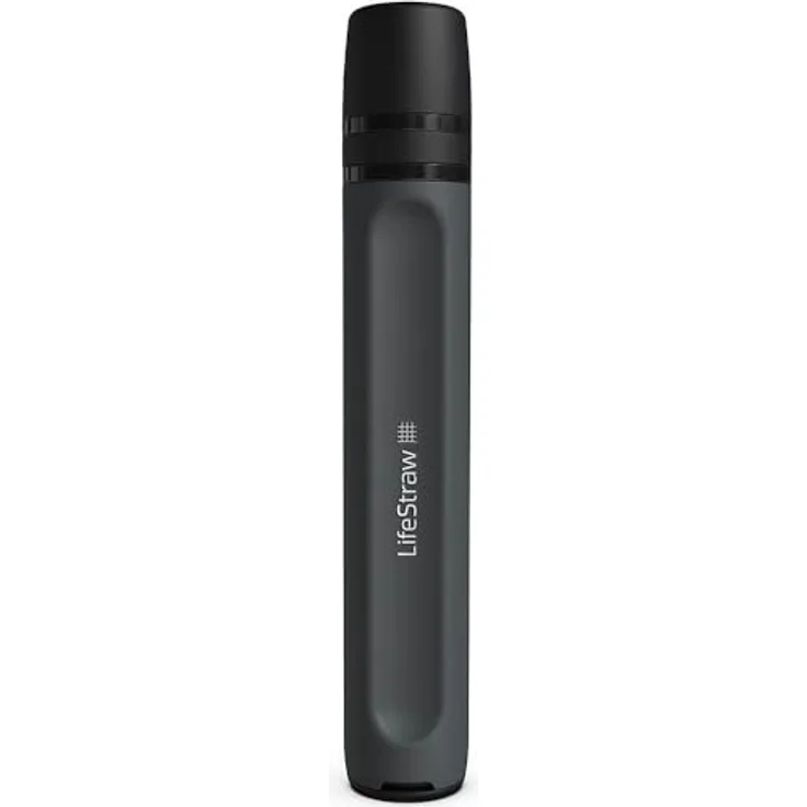 LifeStraw Peak Series Personal Water Filter Straw, ultraleichter Wasser Notfallfilter Strohhalm, 2000 Liter Kapazität, Dark Mountain Grey