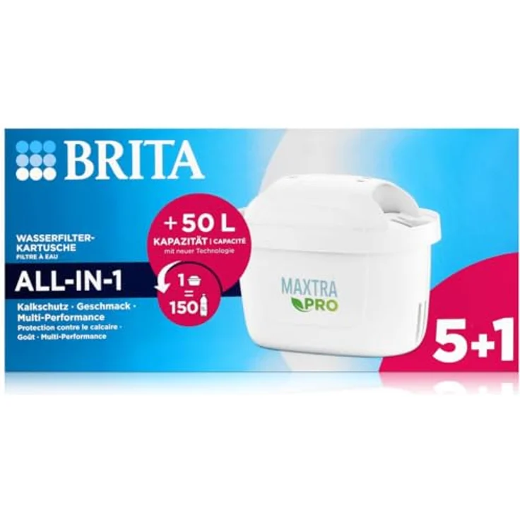 Brita Filterpatronen Maxtra Pro All-In-1 5+1 Stück, Wasserfilter, Weiss – Bild 1