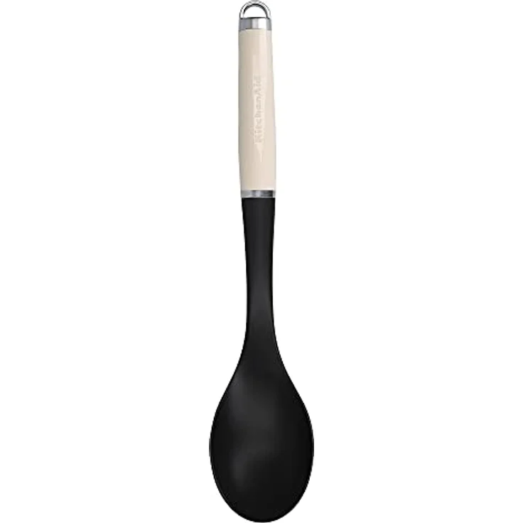 KitchenAid Kochlöffel, Hitzeresistent, Antihaftbeschichtung, Kochutensil zum Übergießen – Almond Creme – Bild 1