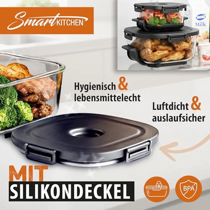 Telewelt Heißluftfritteuse 4-in-1 mit Temperatursteuerung, Timer und automatischer Abschaltung, Schwarz, 5,5 Liter – Bild 8