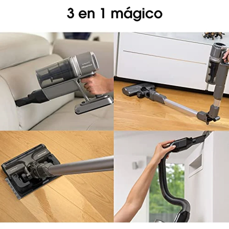 Hisense HVC6464A Kabelloser Besensauger, 25,2 V, Laufzeit bis zu 60 Minuten, LED-Anzeige, Zubehör zum Saugen und Schrubben von Böden mit Mop-Bürste – Bild 5