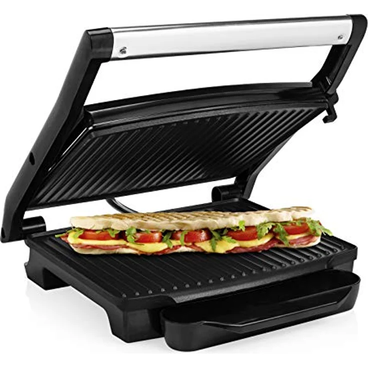 Princess Kontaktgrill 112415, Panini Grill mit Edelstahlasuführung, 2000 Watt, 0,75m Kabellänge, 30x24cm Grillfläche, antihaftbeschichtet – Bild 2