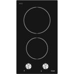 Vestel Domino-Ceran-Kochfeld HTK44300, Rahmenlos, obenliegende Bedienknebel, original CERAN Glaskeramikkochfläche, Flächenbündig einbaubar