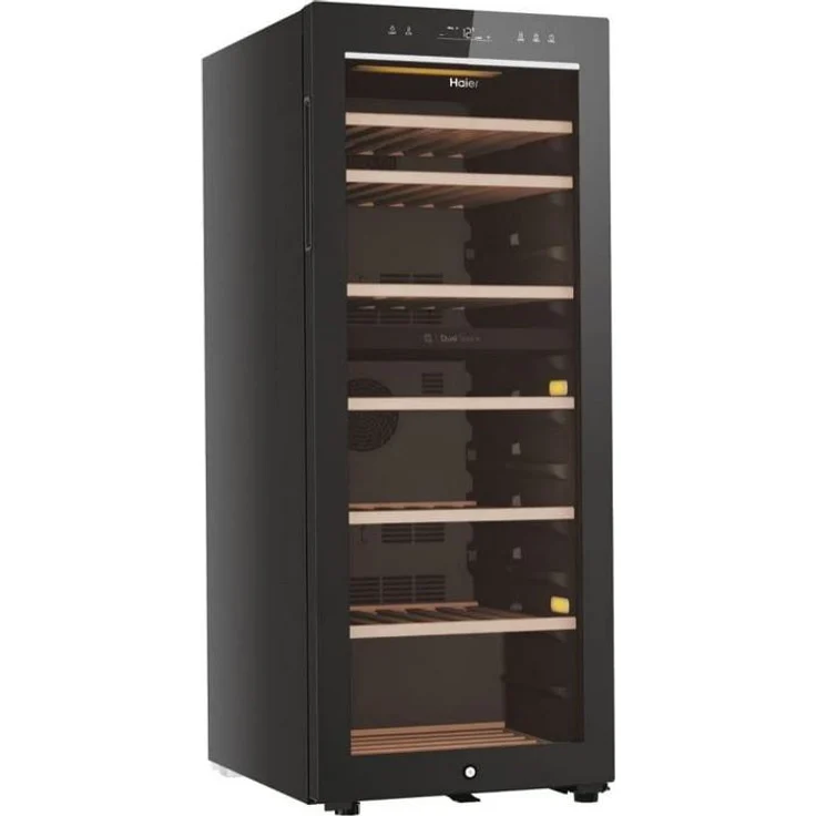 Haier HWS77GDAU1 Weinkühlschrank, freistehend, schwarz, 77 Flaschen, 2 Temperaturzonen, Breite 49.7 cm, Energieklasse G – Bild 3