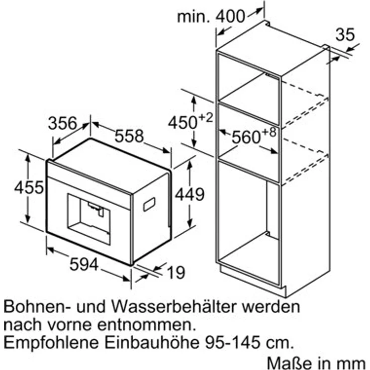 Bosch Serie 8 CTL636EB6 Einbau-Kaffeevollautomat - 2,4 l, Automilk Clean Eine vollautomatische Dampf-Reinigung nach jedem Getränk - HomeConnect - schwarz, mit Milchsystem und integriertem Mahlwerk – Bild 6