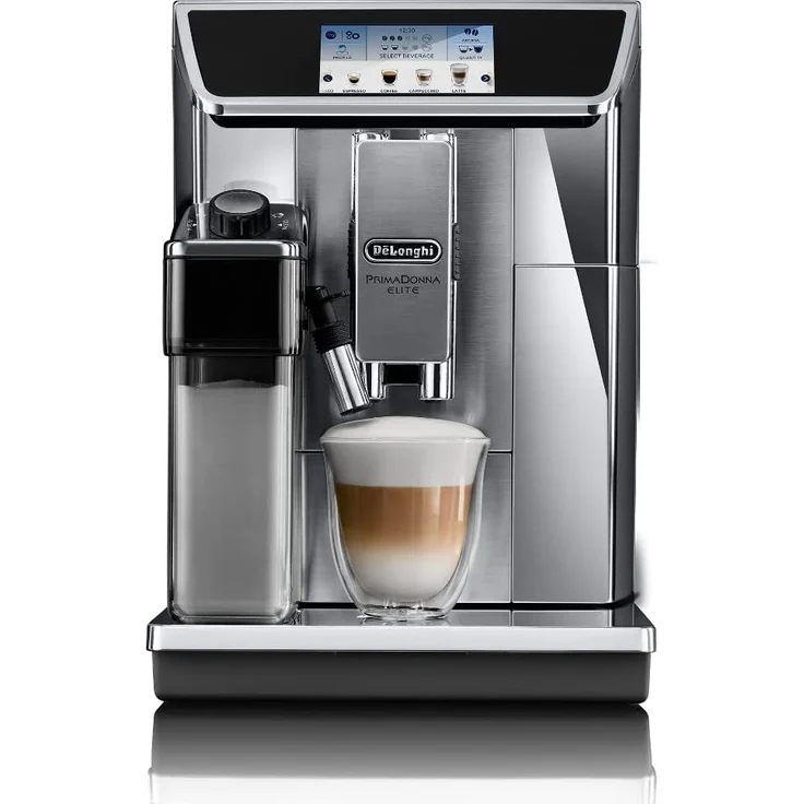 De'Longhi ECAM 656.75.MS PrimaDonna Elite Kaffeevollautomat mit integriertem Mahlwerk, Tassenwärmer, Dampfdüse, 1450 Watt – Bild 1