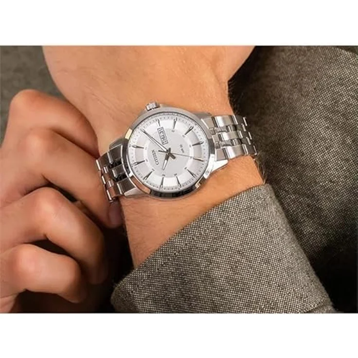 Citizen Armbanduhr Herren Chronograph Basic Herren BF2011 51AE, Analoguhr, 41 mm, silber – Bild 5