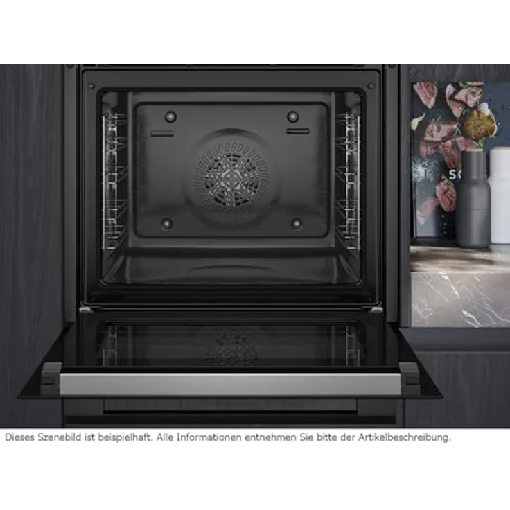 Siemens HB271ABB3, Pyrolyse Backofen in Deep Black Inox mit 5 Funktionen, Automatikprogrammen und 3D Heißluft – Bild 5