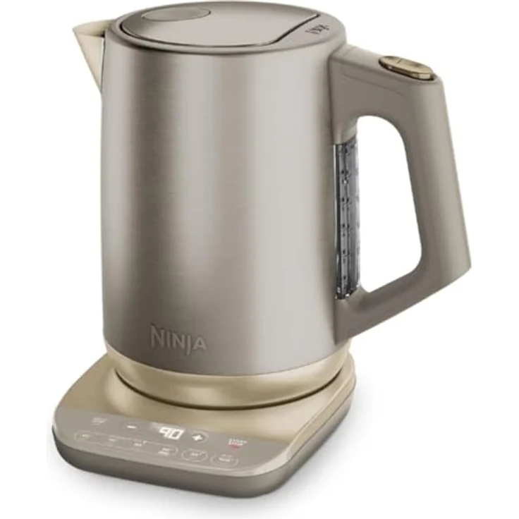 Ninja Perfect Temperature Wasserkocher, 1,7 L, Edelstahl, 6 Temperaturstufen, Schnellkochfunktion, Stonegold – Bild 1