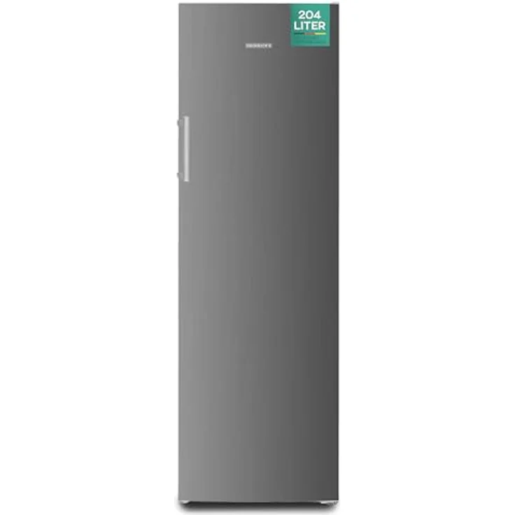 Heinrich´s Gefrierschrank 204L No-Frost mit LED-Display, inox – Bild 1