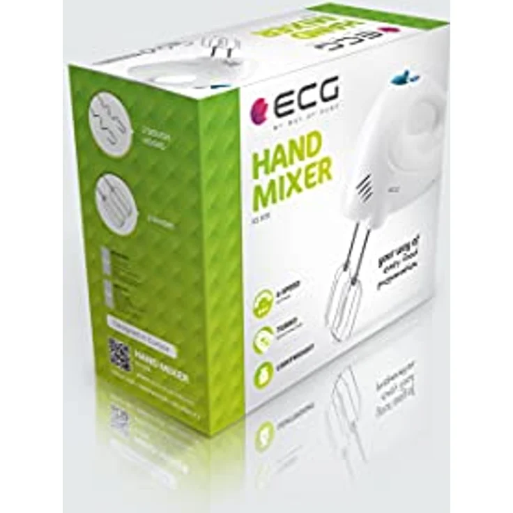 ECG RS 836 175-250 W, 6 Geschwindigkeitsstufen, Turbo-Taste, Sicherheitstaste, 2 Schaumschläger, 2 Knethaken – Bild 5