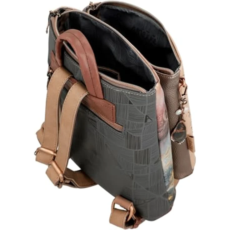 Anekke Hollywood City Rucksack 26 cm, mehrfarbig, 100% Polyurethan, 28 x 13 x 26 cm – Bild 7