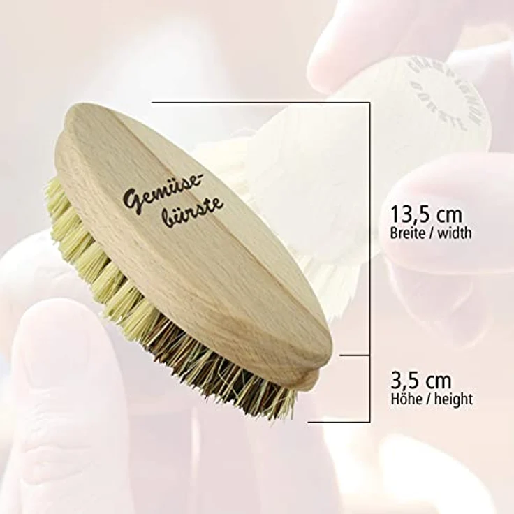 Lantelme Gemüsebürste Holz Champignonbürsten Obst- Gemüsereinigungsbürsten Set Küchenhelfer Pilz Obst Gemüse Bürsten Küchenbürste 4227 – Bild 3