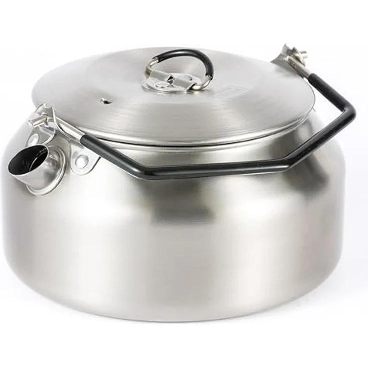 Hanseküche Edelstahl Wasserkessel 1L, Tragbarer Campingkessel mit klappbaren Griffen, Platzsparendes Design für Outdoor & Zuhause – Bild 5