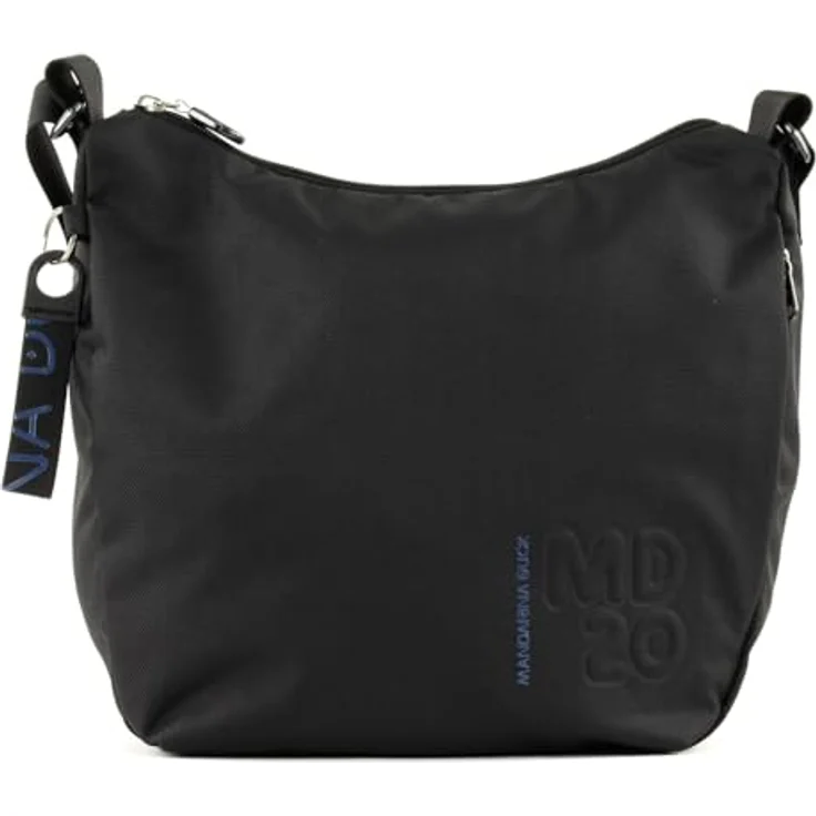 Mandarina Duck Beuteltasche MD20 Hobo QMTV1, sportliche Umhängetasche aus Nylon-Polyester-Mix, schwarz, 31.5 x 12 x 28 cm – Bild 1