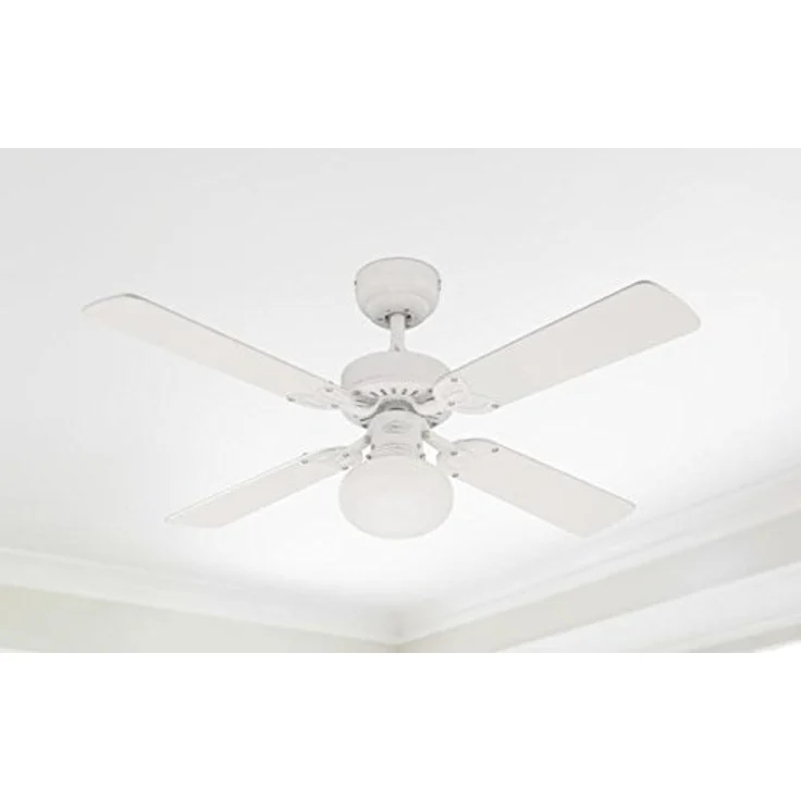 Westinghouse Vegas 7218540 Deckenventilator mit Beleuchtung, A++ to E, Metall, 60 W, E27, weiß, 105 x 105 x 44.2 cm – Bild 3