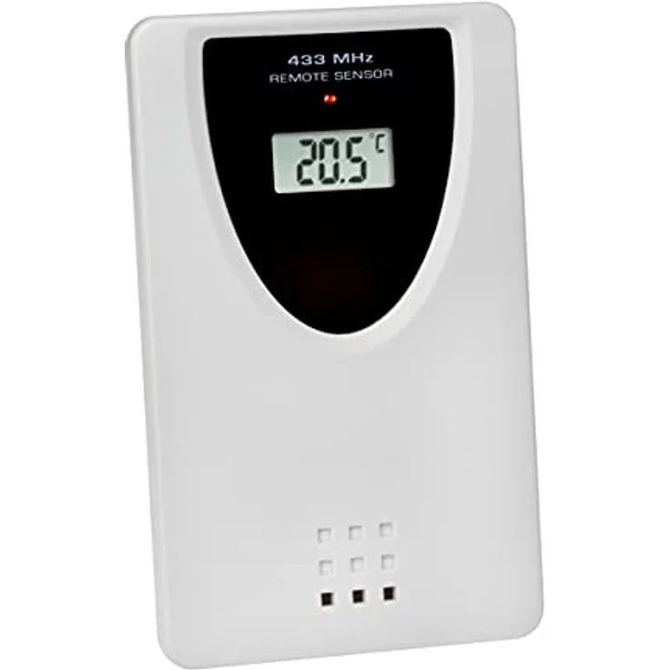TFA Dostmann Funk Wanduhr Holzoptik, 60.4518.08, mit Außensender, Innen- und Aussentemperatur, gut ablesbar, mit Datum und Wochentag, braun – Bild 4