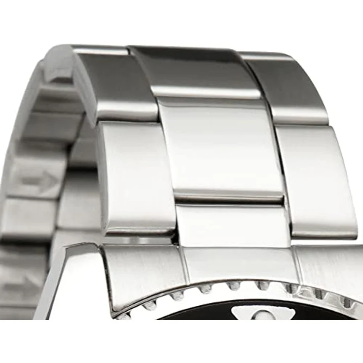 Miraval Herrenarmbanduhr mit Edelstahlarmband 43 mm Datumsanazeige Lupe Japanisches Quarzuhrwerk 21 mm breit Klassich Modern Männer Schwarz - Preisvergleich – Bild 3