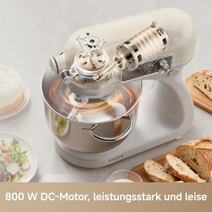 dreame MX60 Küchenmaschine Standmixer, 6 L mit patentiertem Doppelknethaken, 800 W DC-Motor und intelligentem Display, 12 Geschwindigkeiten – Bild 5