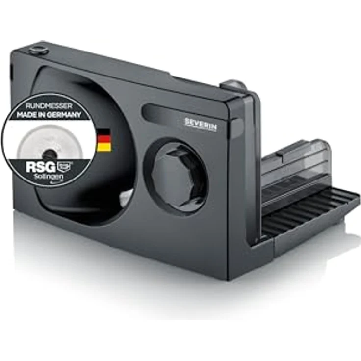 SEVERIN Kompakt Allesschneider AS 9595, DC Motor mit variablem Schnittstärken von 0-15 mm, platzsparendes Design – Bild 1