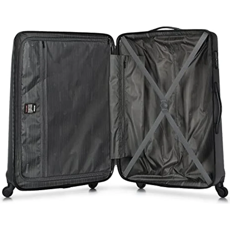 WITTCHEN Großer Koffer Trolley Koffer Reisekoffer aus ABS Hartschalen Trolley 4 Rollen Kombinationsschloss Grau 56-3A-653-01 – Bild 5