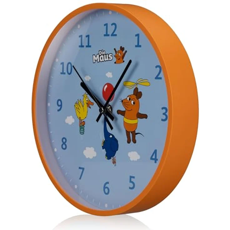 Die Maus DieMaus Kinder-Wanduhr mit leisem Quarz-Uhrwerk, 25 cm Durchmesser, für Kinder ab 6 Jahren – Bild 4
