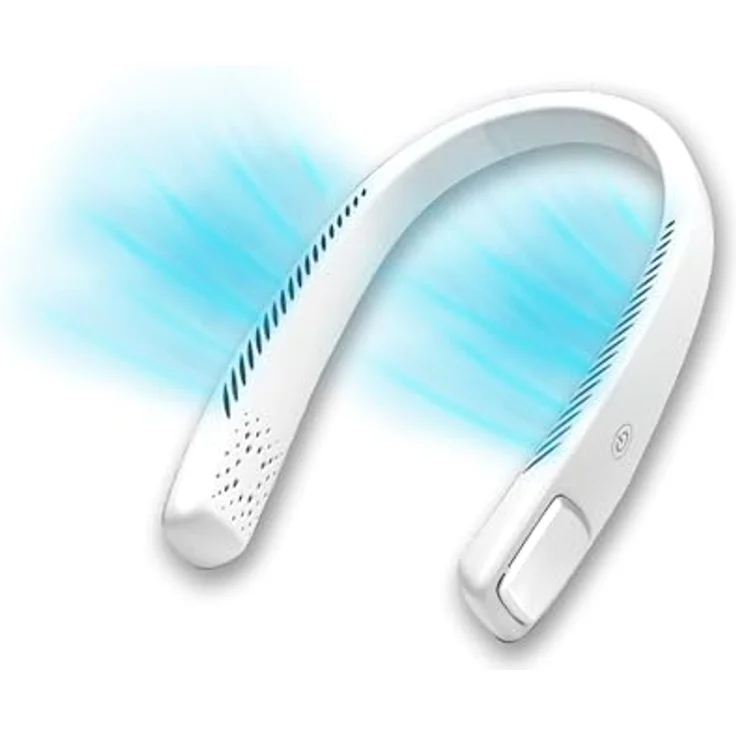 MediaShop Umhängeventilator Cool2Go, Power-Abkühlung zum Mitnehmen, Nackenventilator in Weiß – Bild 2