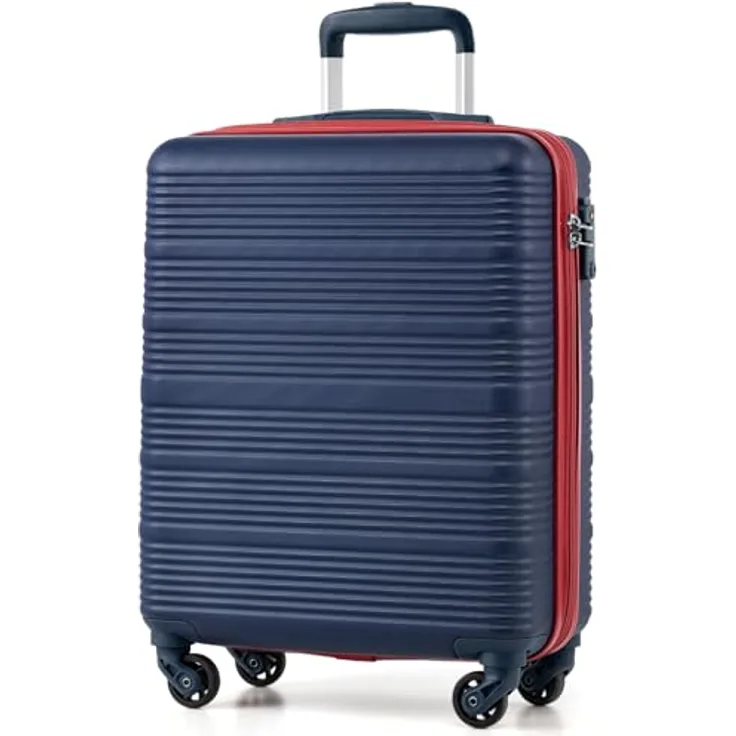 COOLIFE Handgepäck Koffer 55x40x20cm für Ryanair & Easyjet, ABS-Hartschale mit 4 Silent Spinner Rädern, TSA-Schloss, leicht und robust