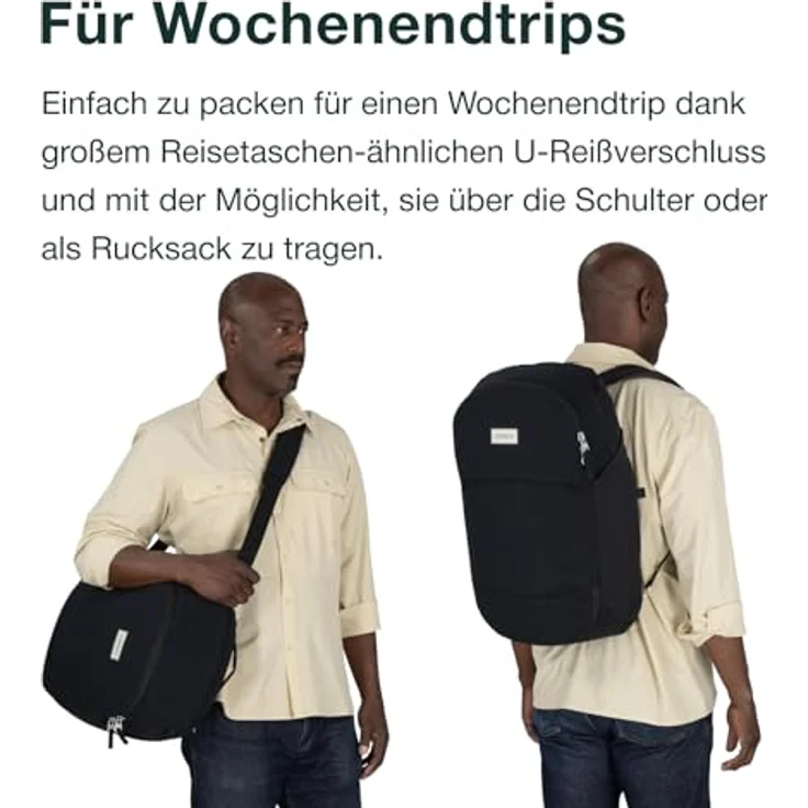 Osprey Arcane Weekender Reisetasche 54 cm, schwarz, 100% Nylon, kompakte Maße 54 x 13 x 32 cm – Bild 4