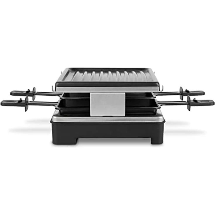 Raclette- & Grill für 4 Personen LUGA40 Wëasy, abnehmbare Grillplatte, leicht zu reinigen, 4 Pfannen mit Antihaftbeschichtung, spülmaschinenfest, schwarz, 600 W – Bild 3