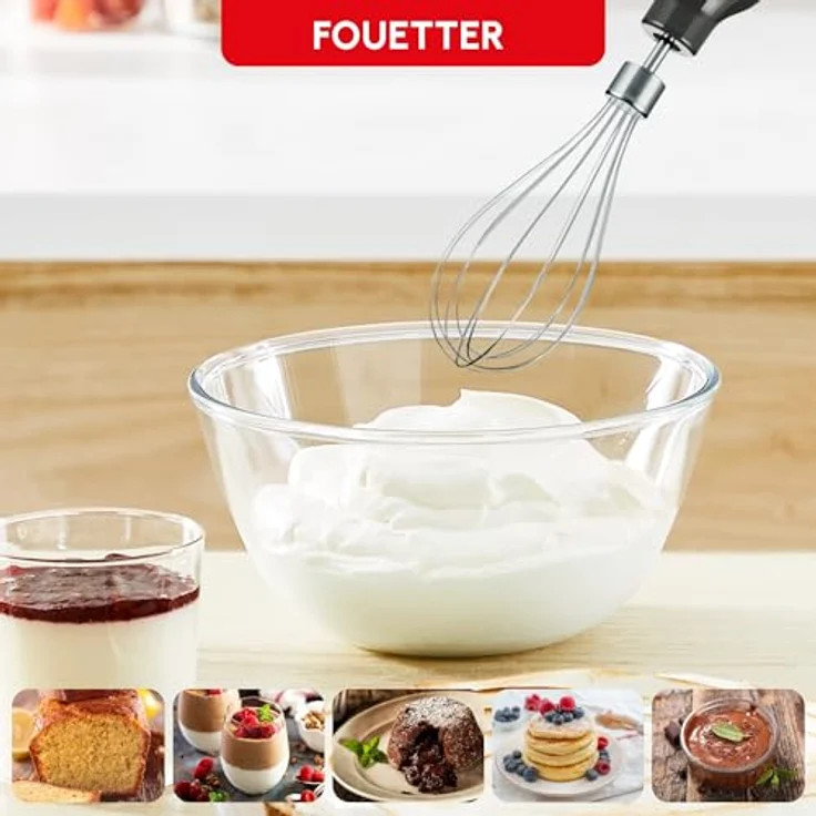 Moulinex DD95JD10 Staafmixer, 1200 Watt Pürierstab mit Edelstahl-Schaft, inkl. Zerkleinerungsschüssel und Schneebesen, Schwarz – Bild 9