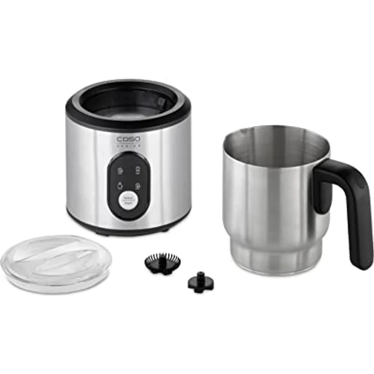 Caso Crema and Choco Milchaufschäumer, 500 Watt, Aufschäumen 250 ml, Aufwärmen 350 ml, Überhitzungsschutz, Abschaltautomatik, Touch Control, edelstahl – Bild 7