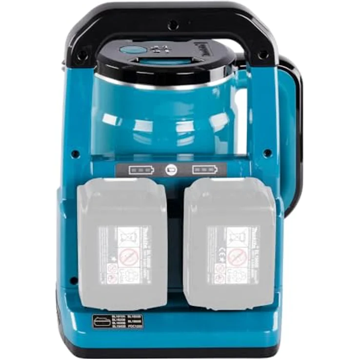 Makita DKT360Z Akku-Wasserkocher 2x18V (ohne Akku, ohne Ladegerät), 0,8 Liter, Wasserstandsanzeige, Abschaltautomatik, Trockengehschutz, Überlaufschutz, blau  – Bild 6