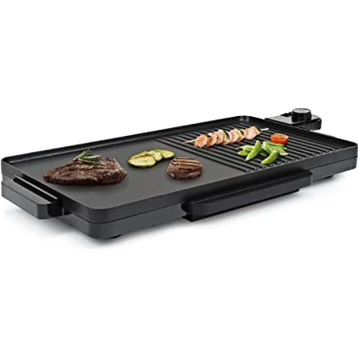 Tristar Tischgrill - 2000 Watt, Antihaftbeschichtung, Fettauffangbehälter, 49 x 27 cm Grillfläche, BP-2750 – Bild 4
