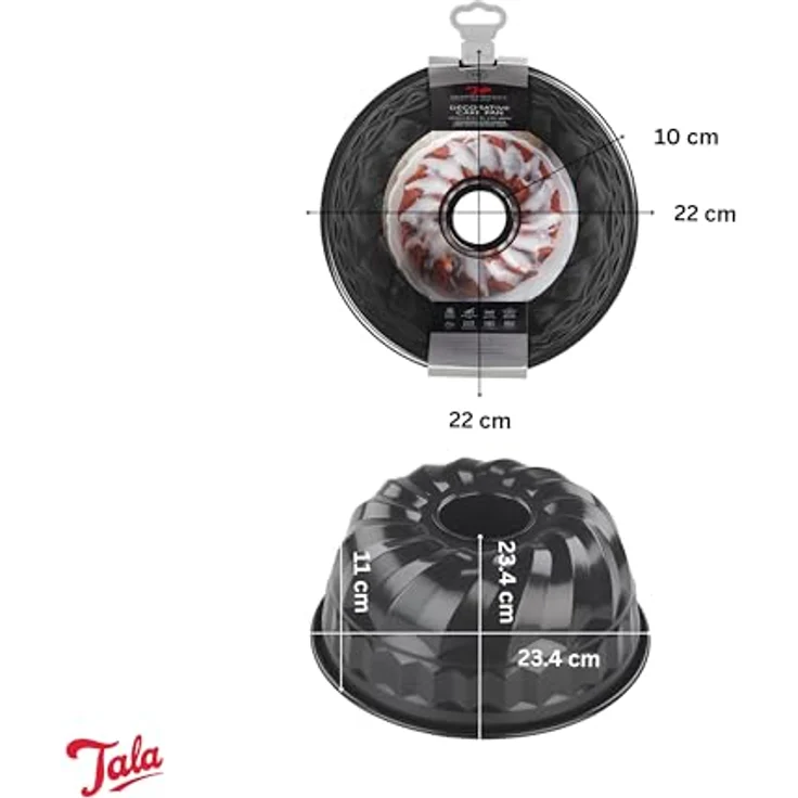 Tala Performance Back- / Kuchenform, stahl, schwarz, 31 x 35 x 7.5 cm – Bild 4