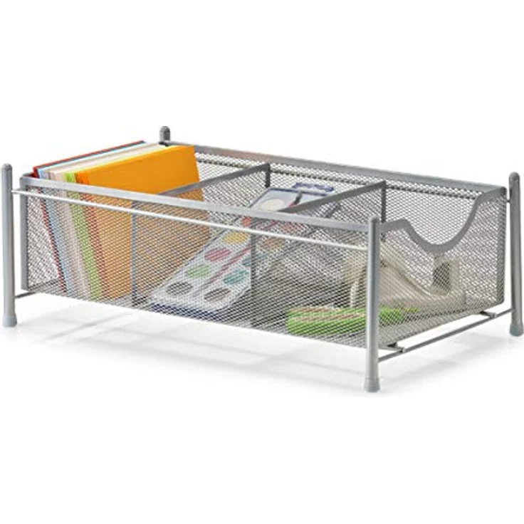 Zeller 27400 Universal-Organizer, Mesh, ca. 24,5 x 39,5 x 14,5 cm, Schubladen-Organizer, Ordnungsbox mit Schubfach, Küche, Büro, Vorratsschrank – Bild 4