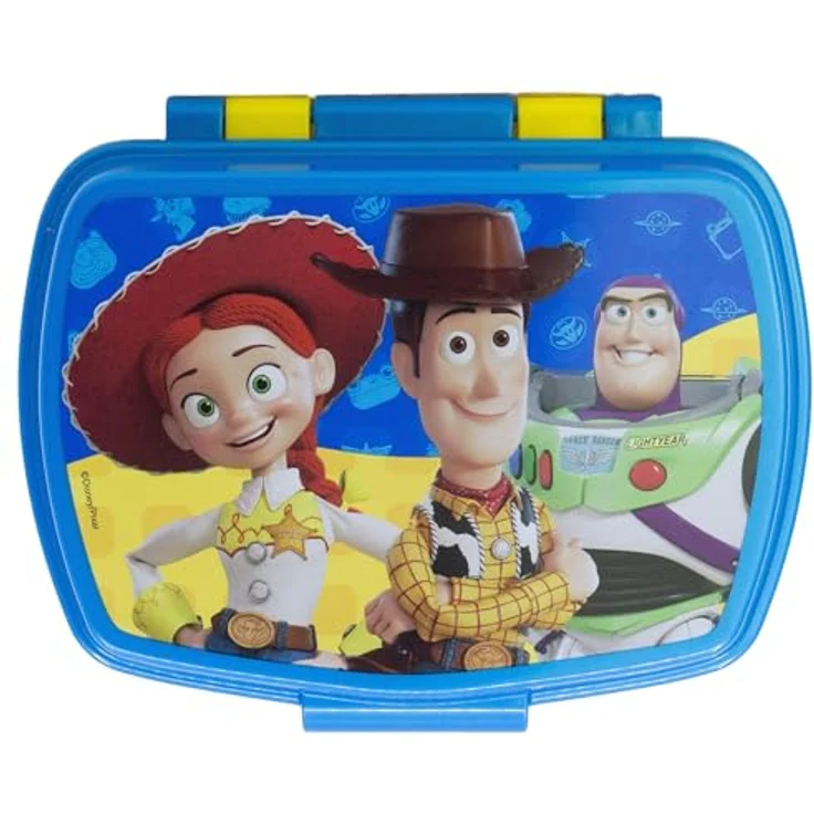 Disney Toy Story Lunchbox, praktische Kinder Brotdose aus Polyethylen für Schule und Freizeit, mehrfarbig, 5,6 × 14 × 17 cm – Bild 3