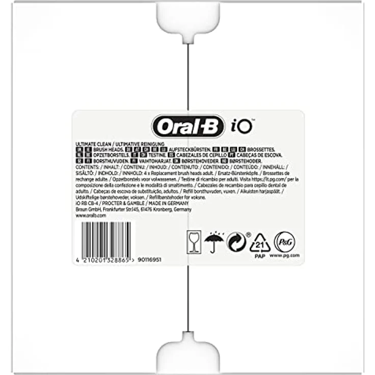 Oral-B iO Ultimative Reinigung Aufsteckbürsten für elektrische Zahnbürste, 4 Stück, ultimative Zahnreinigung mit iO Technologie, schwarz, briefkastenfähige Verpackung – Bild 2
