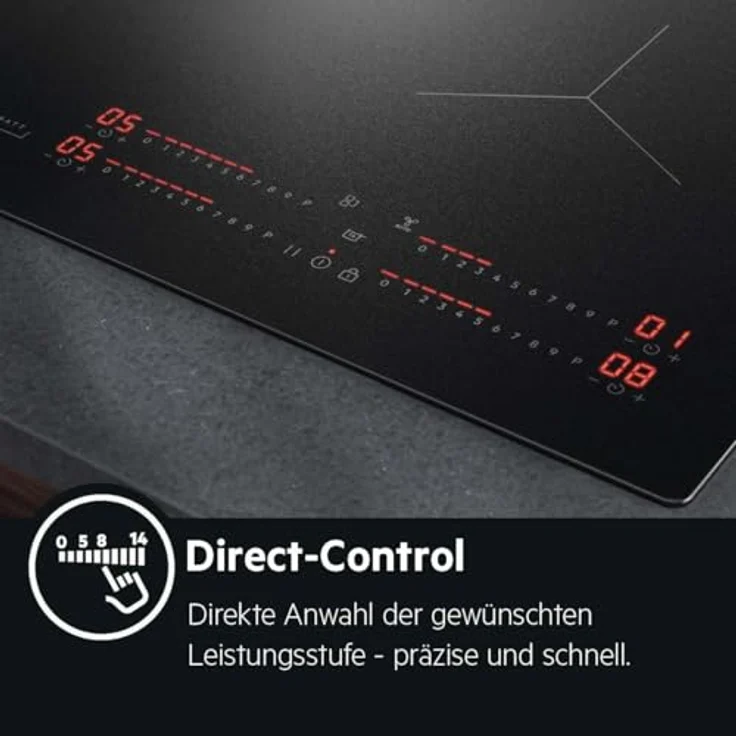 AEG Induktionskochfeld 60cm SaphirMatt Schwarz – SenseBoil, Bridge-Funktion, Hob2Hood – Bild 3