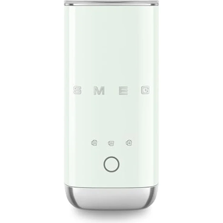 Smeg MFF02PGEU Milchaufschäumer, 50er-Jahre Design, für heiße und kalte Milch, keramische Beschichtung, automatische Abschaltung, grau – Bild 1