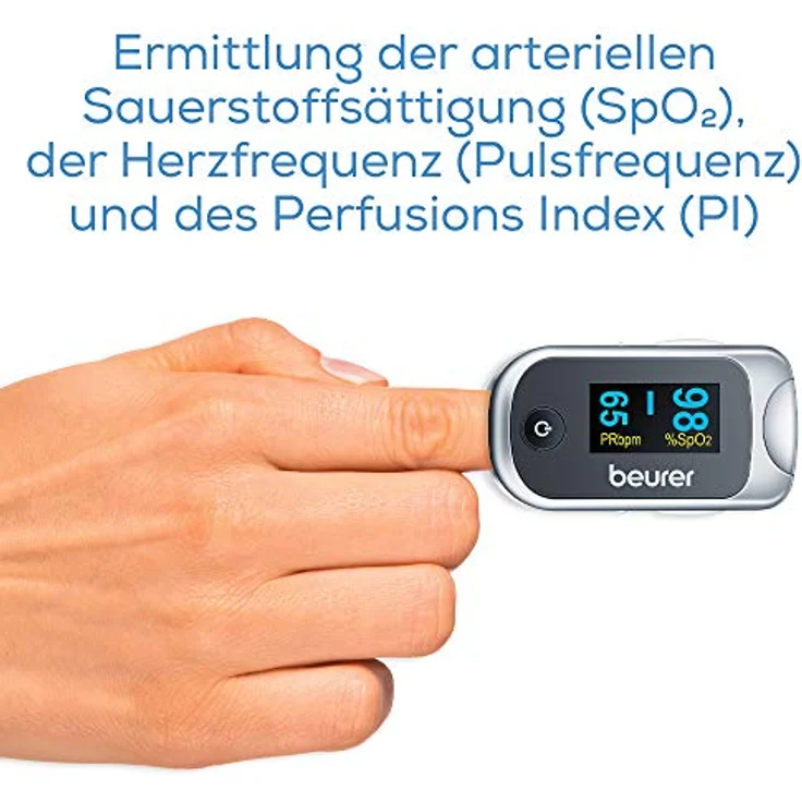 Beurer PO 40 Pulsoximeter, silber Pulsmesser – Bild 3