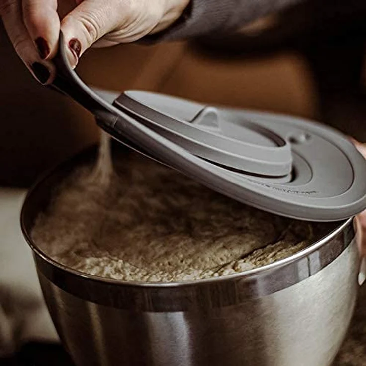 Frischhaltedeckel Überzieher Rührschüssel Silikon Deckel spülmaschinenfest | Zubehör Kompatibel mit KitchenAid* Rührschüsseldeckel mit Airlock-Ventil für 3l 4,3l 4,8l Schüssel Kochen Backen – Bild 3