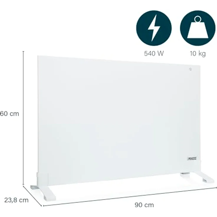 Princess Infrarot-Heizung Connected - 350 W - Programmierbar mit Thermostat - Kohlenstoffkristall-Platte – Bild 3
